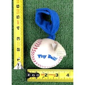 Toysmith Baseball Rebound Ball Toy Stretchable Cord w/Blue Wristband EUC